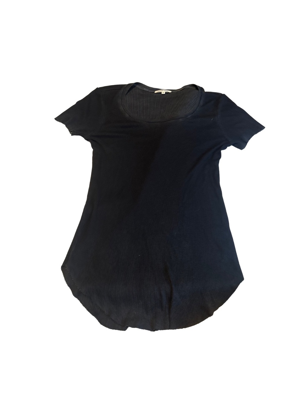 Cotton Citizen Black Scoop Neck Short Sleeve Top